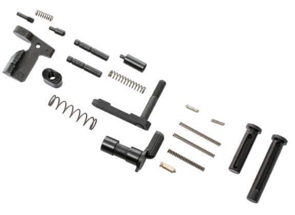 CMMG MK3 lower parts kit components for firearm assembly and maintenance.