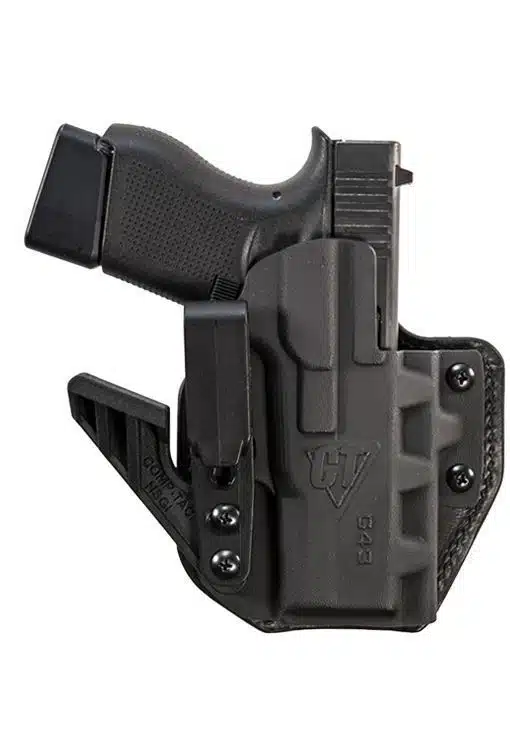 Comfortable hybrid holster for Glock 19 Gen5, featuring adjustable retention for concealed carry.