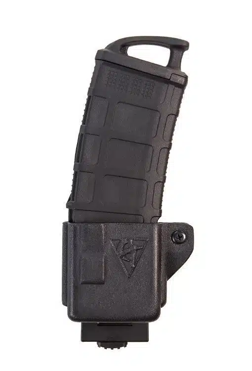 Comptac AR-223 Magazine Pouch, secure push-button lock, designed for right-handed shooters.