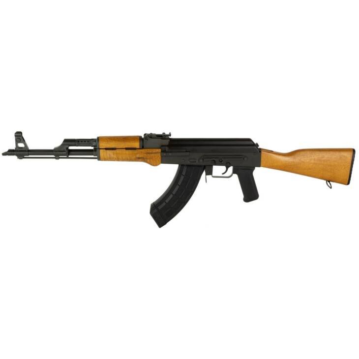Century Arms BFT47 AK47 rifle with wood stock and 30-round magazine, perfect for reliability.