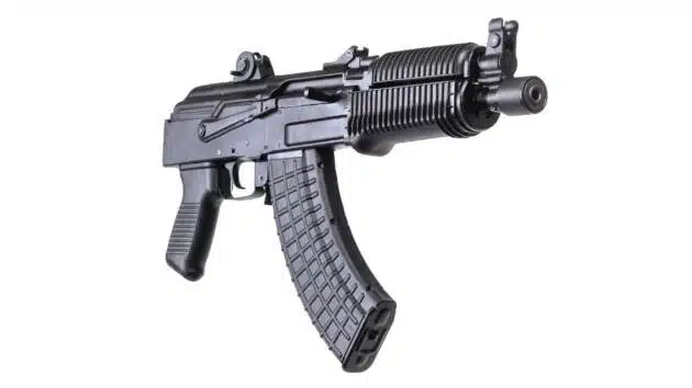 Arsenal SAM7K AK Pistol: Durable 7.62x39mm firearm with 30-round magazine and tactical features.