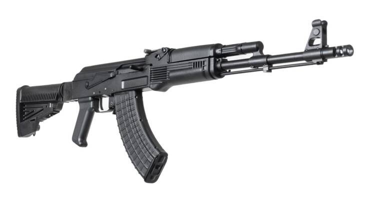 Arsenal SAM7R semi-auto rifle with telescopic stock and 30-round magazine for reliable performance.