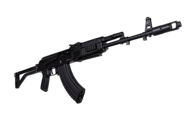 Arsenal SAM7SF semi-auto rifle: versatile, durable design with tactical Picatinny rail and collapsible stock.