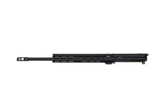 Modular AR-15 upper receiver assembly with Picatinny rail and ventilated handguard for enhanced performance.