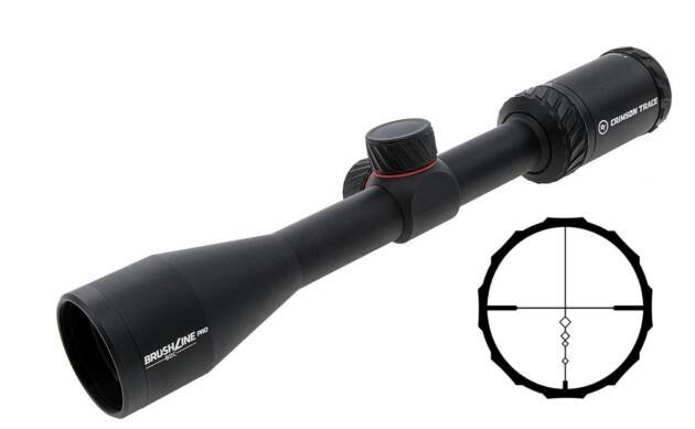 Sleek matte black rifle scope with ergonomic design, excellent light transmission, and precise crosshair reticle.