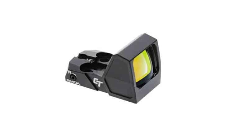 Compact reflex sight for rapid targeting, adjustable illumination, and versatile mounting on firearms.