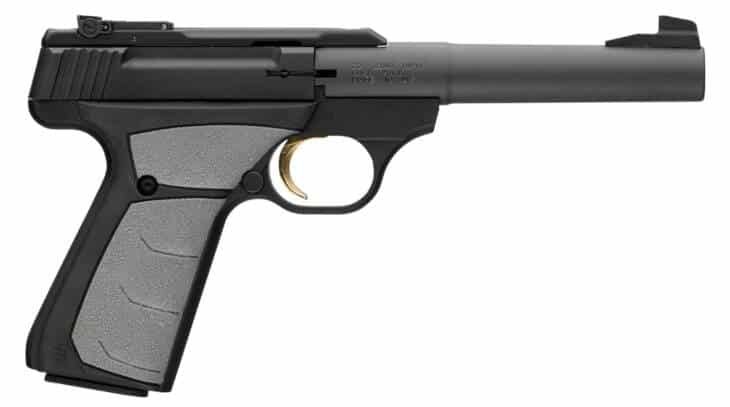 Modern sleek handgun with ergonomic grip, matte finish, and minimalist design for comfort and control.