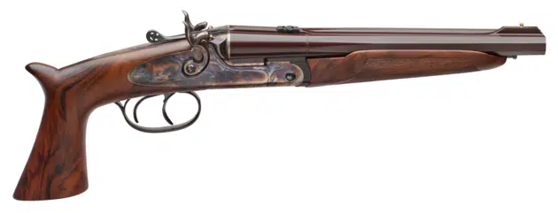 Elegant muzzle-loading pistol showcasing fine craftsmanship, perfect for collectors and history enthusiasts.