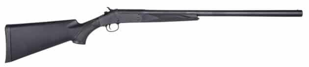 Sleek matte black shotgun designed for precision and durability in hunting and shooting sports.