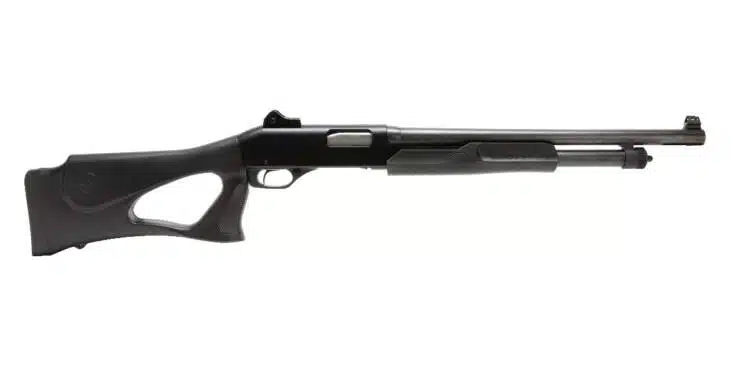 Sleek pump-action shotgun designed for hunting, sport shooting, and quick reloading accuracy.