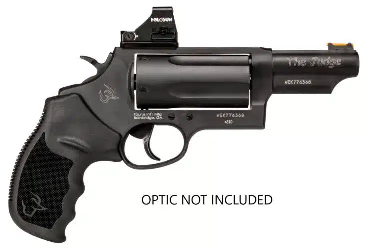 Sleek 31 caliber revolver with ergonomic grip and customizable optics rail for enhanced performance.