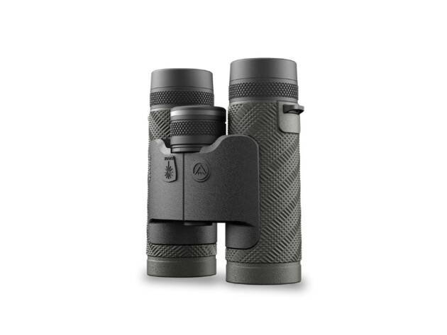 Ergonomic dark green binoculars for wildlife observation, hiking, and outdoor adventures.