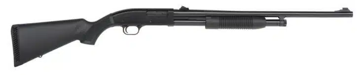 Ergonomic tactical shotgun with matte finish, ideal for sport shooting, hunting, and self-defense.