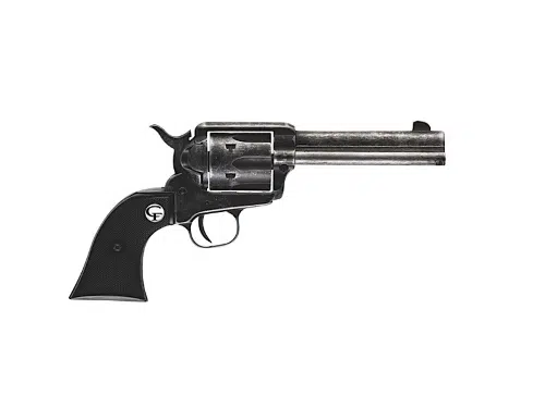 Classic Western revolver with polished finish, ergonomic grip, perfect for collectors and enthusiasts.
