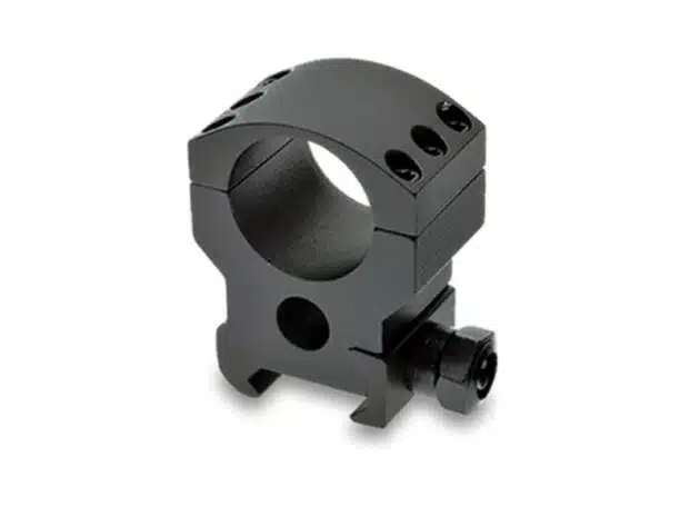 Durable matte black scope ring for 30mm tubes, ensuring stable and precise optics attachment.