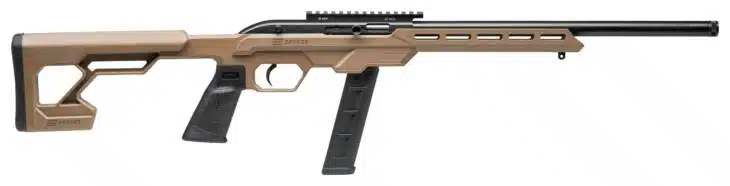 Tactical modern rifle with adjustable stock, Picatinny rail, and ergonomic design for enhanced performance.
