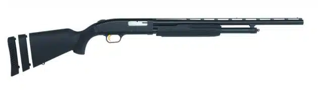 Sleek tactical shotgun featuring ergonomic design, matte finish, and customizable accessory rails for performance.