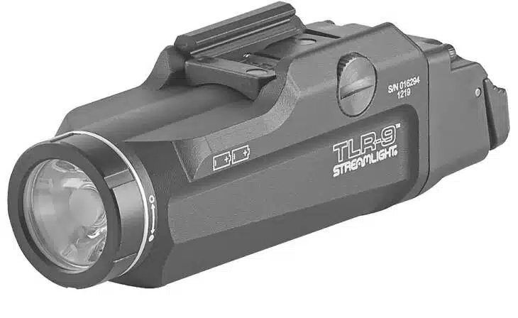Durable LED tactical flashlight with belt clip, compact design for outdoor and emergency use.