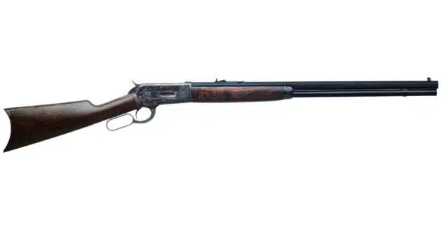 Elegant polished wood rifle with precision barrel, ideal for collectors and shooting enthusiasts.