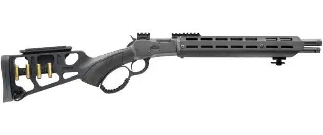 Sleek modern tactical rifle with adjustable stock and versatile rail system for optimal customization.