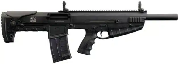 Sleek compact tactical rifle with suppressor, adjustable stock, and ergonomic grip for optimal performance.