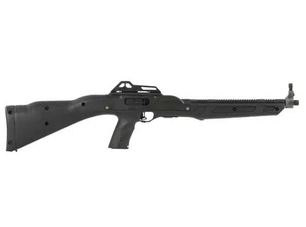 Sleek tactical black rifle with ergonomic design for precision shooting and customization options.