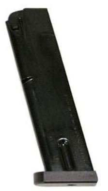 Durable black firearm magazine for reliable feeding and compatibility with various tactical firearms.