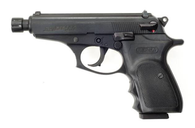 BST22MX Compact Black Handgun: Sleek, ergonomic design for concealed carry and personal defense.