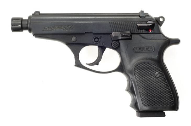 BST22MX Compact Black Handgun: Sleek, ergonomic design for concealed carry and personal defense.