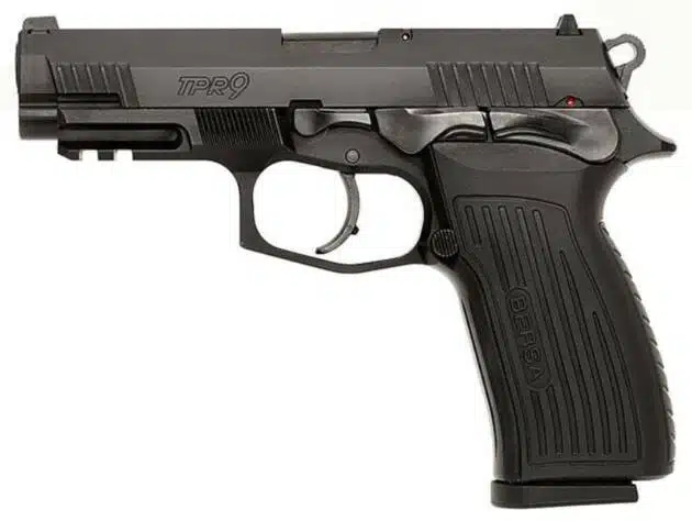 BSTPR9M Compact Tactical Pistol: ergonomic design, reduced recoil, ideal for law enforcement and personal defense.