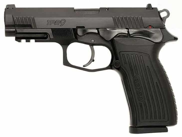 BSTPR9M Compact Tactical Pistol: ergonomic design, reduced recoil, ideal for law enforcement and personal defense.
