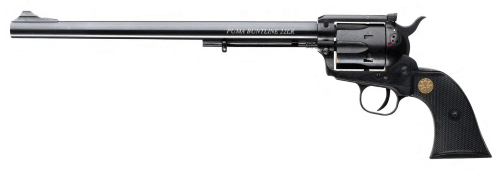 Classic Buntline Revolver: Polished long barrel and ergonomic grip for Western enthusiasts.