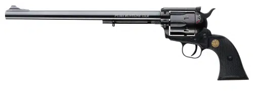 Classic Buntline Revolver: Polished long barrel and ergonomic grip for Western enthusiasts.