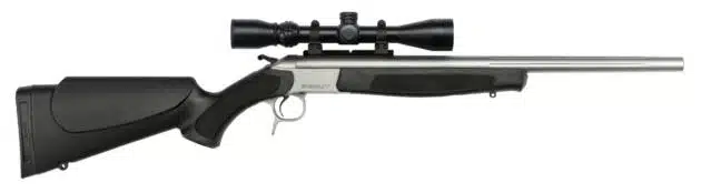 Sleek CVCR4816SSC rifle with telescopic sight and ergonomic matte black stock for precision shooting.