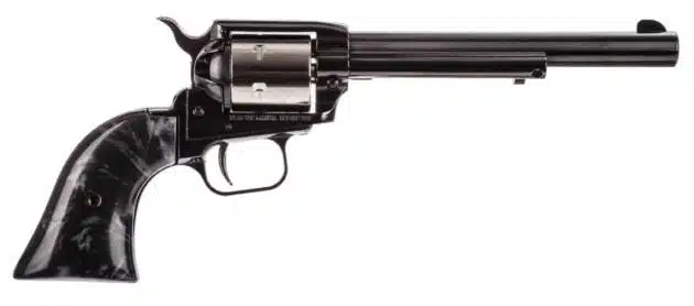 Classic polished black revolver, ideal for collectors and enthusiasts, blending vintage charm with modern functionality.