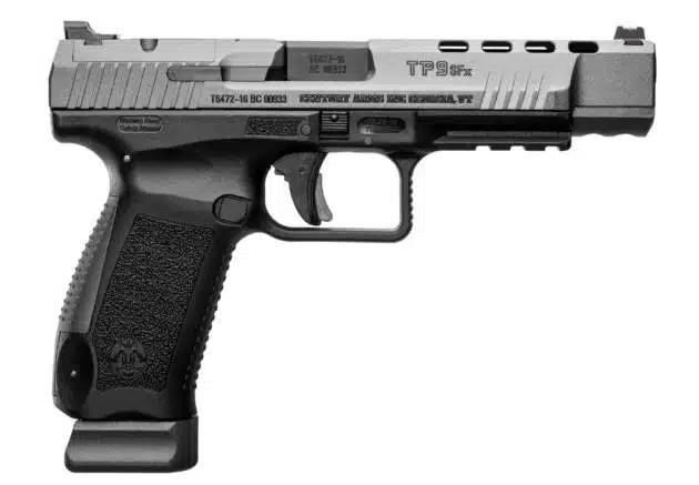 TP9 Series pistol: sleek design, ergonomic grip, quick reloading, precise sights for accurate shooting.