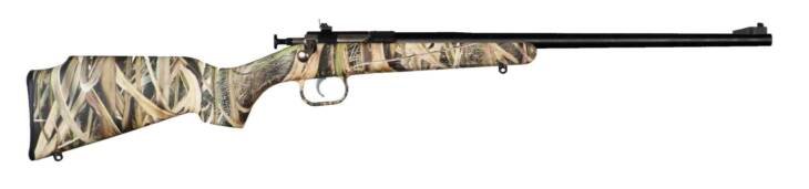 Sleek camouflage hunting rifle with matte finish, designed for accuracy and durability in the field.