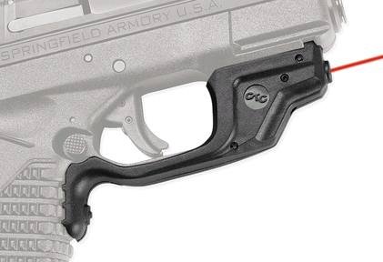 Ergonomic LG-469 handgun grip accessory with integrated laser sight for improved performance and accuracy.