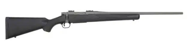 Precision bolt-action rifle with stainless steel barrel and lightweight synthetic stock for optimal performance.