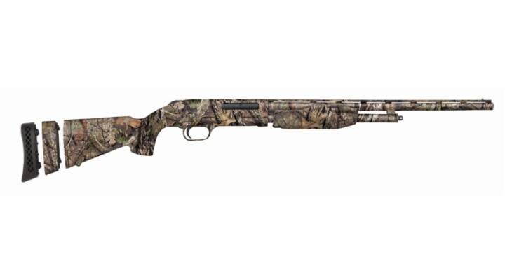 Camouflaged pump-action shotgun MB50355: stealthy, accurate, and designed for serious hunting.