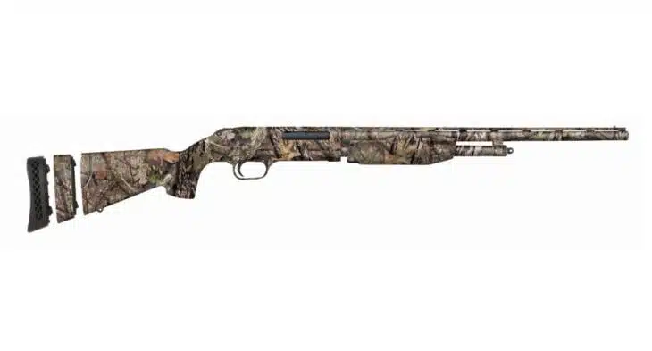 Camouflaged pump-action shotgun MB50355: stealthy, accurate, and designed for serious hunting.