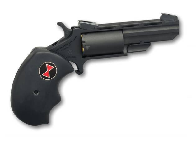 Sleek black compact revolver with ergonomic grip, dual action, ideal for defense and collection.