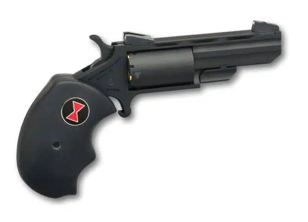 Sleek black compact revolver with ergonomic grip, dual action, ideal for defense and collection.