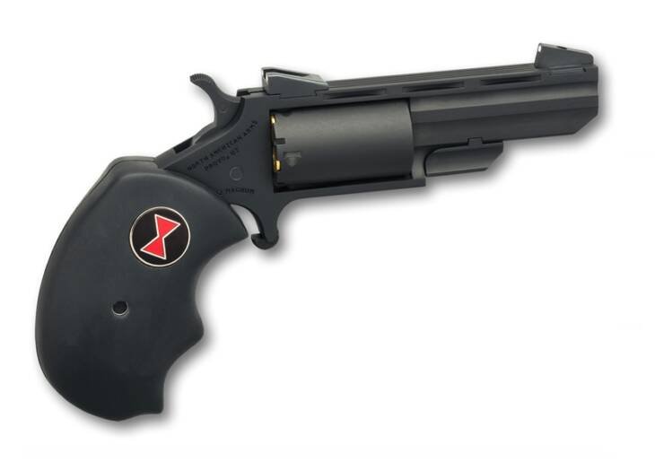 Sleek black compact revolver with ergonomic grip, dual action, ideal for defense and collection.