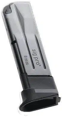 Durable Sig Pro Series Magazine with ergonomic grip for reliable performance in tactical situations.