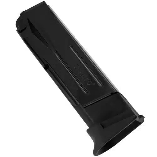 Streamlined black firearm magazine SIMAG2022910 for reliable performance and tactical efficiency.