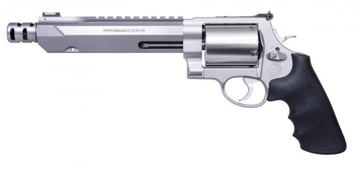 Stylish silver revolver with ergonomic grip and accessory rail, perfect for collectors and enthusiasts.