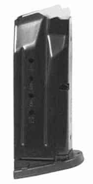 10-round polymer magazine with loading indicator for reliable firearm performance and quick round count.