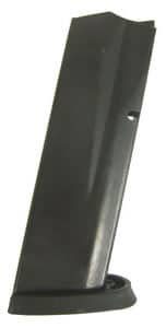 Durable matte black handgun magazine SM19469, compatible with various semi-automatics for reliable performance.