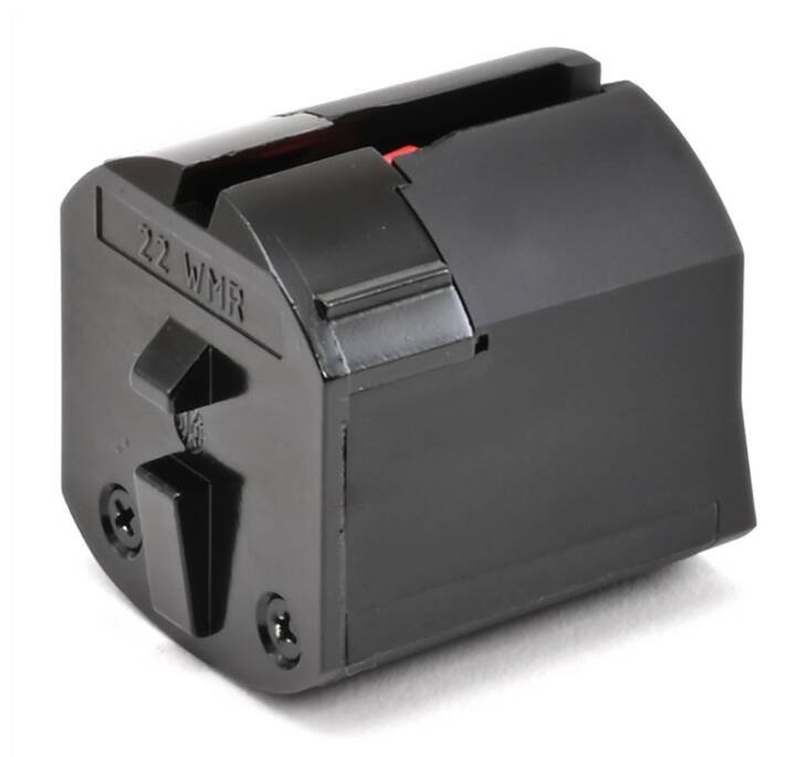 Compact .22 caliber magazine for reliable performance in shooting sports and small game hunting.